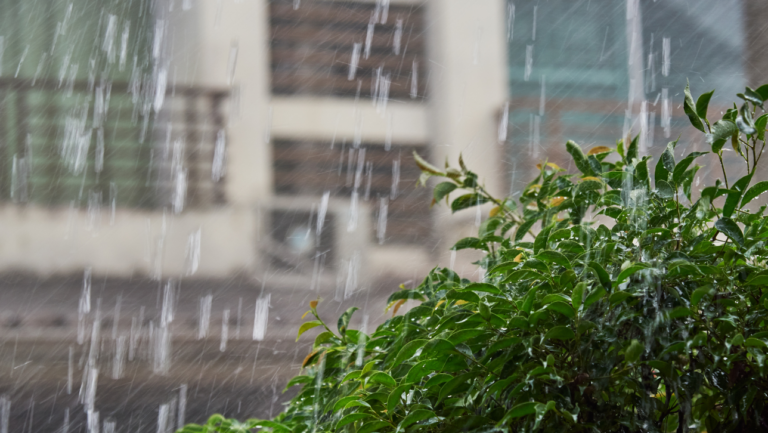 Heavy rain showing how Weather-Resistant Windows are your First Line of Defense in keeping your home dry during this rainy season.